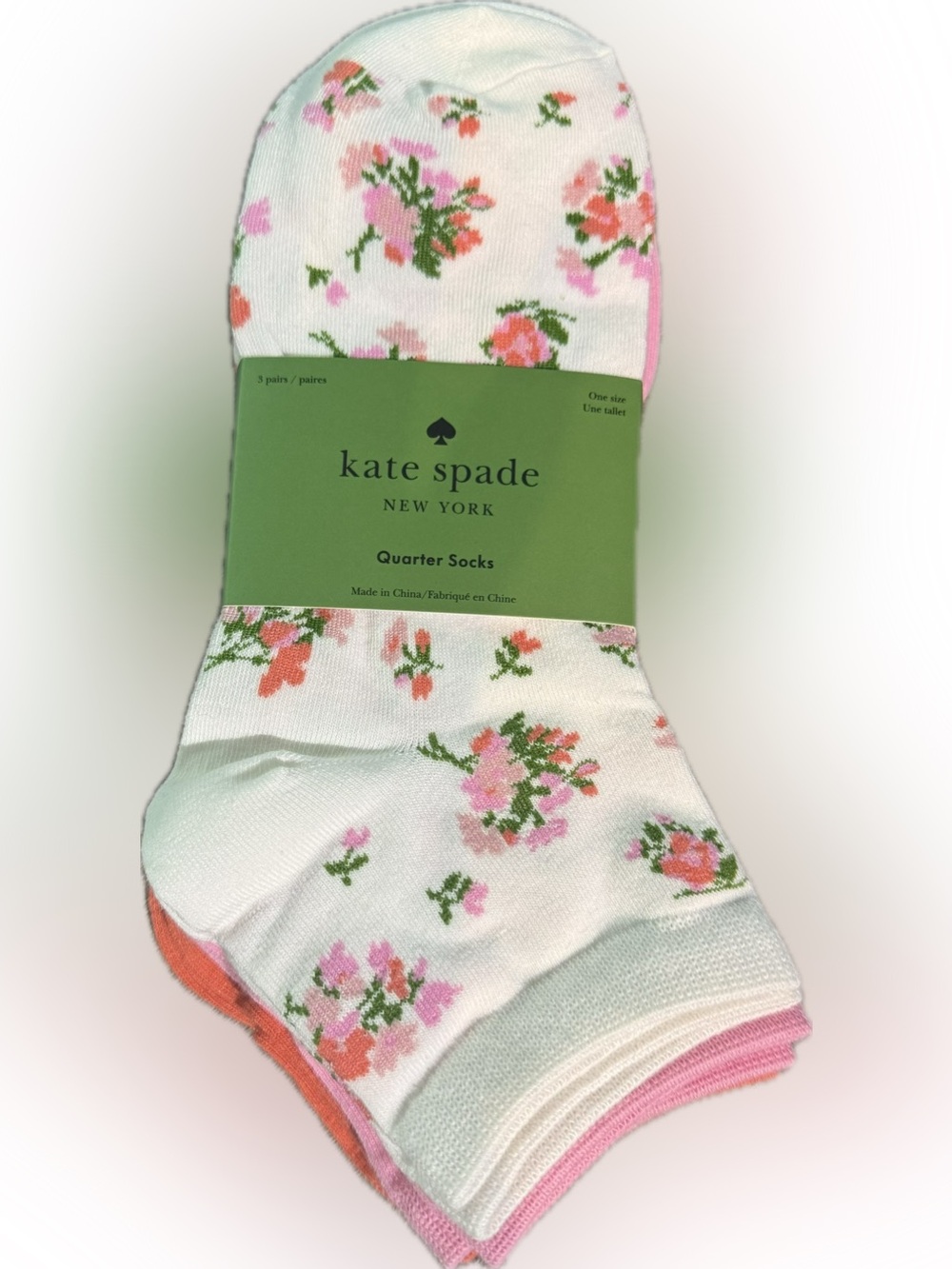 kate spade New York Quarter Socks 3 Pack